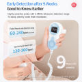 Cofoe Fetal Doppler Baby Heartbeat Detector Portable Pregnant Baby Ultrasound Heart Rate Monitor Pocket LCD Probe Vascular Doppler Stethoscope Baby Heartbeat Monitor Noise Reduction No Radiation. 