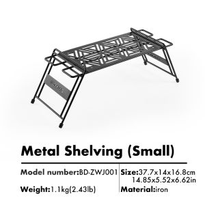 BLACKDOG Camping Outdoor Metal Shelf