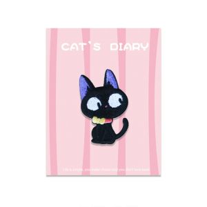 UNMEGONI DIY Clothing Embroidery Patch Cartoon Cat Self Adhesive Down Jacket Fabric Patch Fahsion Clothes Repair Holes Fabric Iron On Patches Clothing Accessories