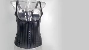 25 Steel Boned Slimming Corset Workout Girdle Vest Latex Women Body Hook Adjustable Waist Trainer