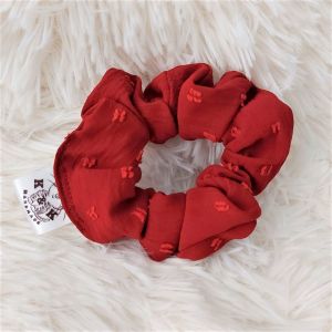 Scrunchy Red Swiss Dot - Regular
