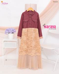 Gamis anak naraya / dress anak anak perempuan / dress anak anak / dress anak umur 10 tahun