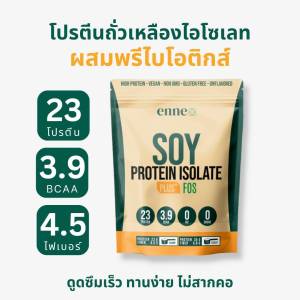 enen plus+ (เอนเน่ พลัส )!!! ฟรี ช้อนสกูปทุกซอง !!! Soy Protein Isolate Plus+  โปรตีนถั่วเหลือง ผสม พรีไบโอติกส์ ไฟเบอร์