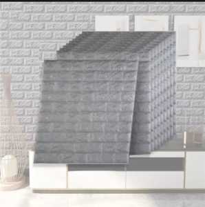 ( PAKET 1 LEMBAR ) Wallpaper Dinding Bata Foam 3D Modern Foam Batu Bata Wall Sticker Dinding 3D Foam