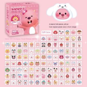 DIGREPAIR 100ชิ้นกล่องของขวัญของสุนัขอบเชย Ekawa ดาวอะนิเมะสร้างสรรค์เครื่องเขียนสติกเกอร์สำหรับของขวัญเด็ก