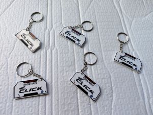 CLICK HONDA Motorcycle License Plate Temporary Acrylic 3mm/mini keychain