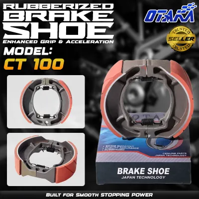 OTAKA RUBBERIZED BRAKE SHOE FOR XRM110/GD110/HD3/BARAKO175/RS100/TMX155/MIO/CT100/BEAT