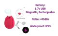 Rose Vibrator (10 modes, sucking, waterproof, pocket sized). 