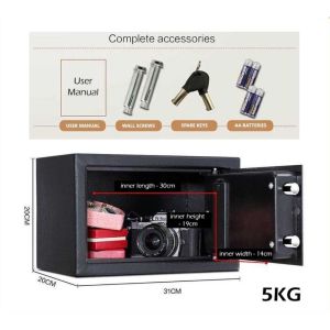 Safety Box Safe Deposit Box Double Layer Hight Quality Money Box At Home Security Digital Money Box