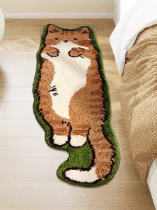 VIKAMA Plush Faux Wool Bedside Rug - Runner Style Carpet for Sofa Area Bedroom Floor Mat 40x120cm Home Decor