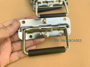 มือจับสปริงเปลือย T01 สำหรับกล่องแร็ค ยกตู้ลำโพง และสมุนไพรเหล็กหนาชุบ 110x75x43mm ราคาต่อแพ็ค 2 ตัว