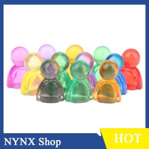 [NYNX] 20Pcs 24x16x12mm Games Markers Acrylic Interact Game Colorful Humanoid Chess Pieces For Board Game Card Accessories