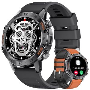 LIGE Men Sports Watches Original Full Round Touch Screen Steel Strip Scratch resistant Bluetooth Calling Mens Smart Watch Waterproof watch for man+Box