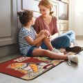 Fat Chef Rugs Cat Kitchen Mats for Floor 2 Piece, Anti Fatigue Floor Mat for Kitchen, Kitchen Floor Mats for in Front of Sink and Cute Kitchen Matt for Standing for Kitchen Decor 17"X30"+17"X47". 