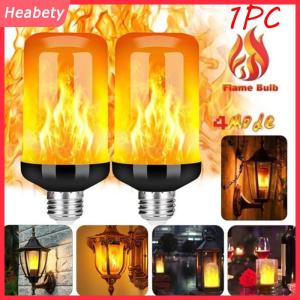 Heabety  1Pc LED ngọn lửa hiệu ứng lửa ánh sáng bóng đèn E27 mô phỏng thiên nhiên nhấp nháy đèn trang trí nội thất