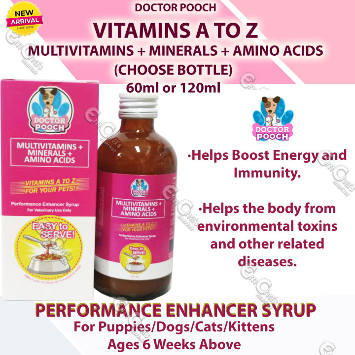 Doctor Pooch Vitamins A to Z (CHOOSE BOTTLE)Multivit+Minerals+Amino