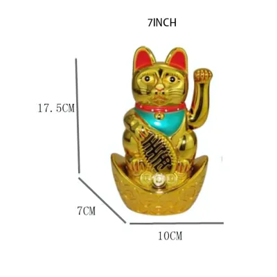 Kucing Hoki Lucky Cat Batrai Kucing Hoki Koin Kucing Rejeki Lucky Cat Baterai 16CM