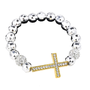 Comfortable Bracelet Expandable Religious Beaded Chain with Metallic Finish and Stylish Layering Potential for Adults