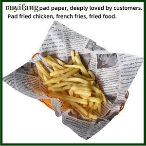 ruyifang 30 Sheets Oil-Proof Wax Paper Food Wrapper Paper Bread Sandwich Burger Fries Wrapping Baking Tools Fast Food Bread Oilpaper