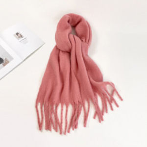 Womens Winter Scarf Wool Jacuard Long and Soft with Warm Tassels for Winter Season