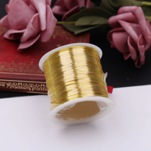 100m Gulungan Kawat Tembaga Warna Emas Silver Ukuran 0.3mm Untuk Membuat Perhiasan Diy