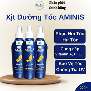 Xịt Dưỡng Tóc AMINIS Phục Hồi Tóc Hư Tổn  Bảo vệ tóc  Chính Hãng - 220ml
