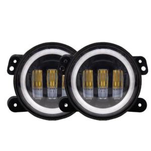 (Dikirim Dari Jakarta) 2Pcs Lampu Led Foglamp 89 mm 3.5 inch Fog Light Projie Mobil LED ANGEL EYES Universal Model Biru es