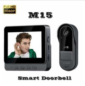 Doorbell Wireless With Camera and 4.3-inch display screen  Waterproof  Visual Intercom IR Night Vision IP Alarm Wireless DOOR BELL for Home Security  M15