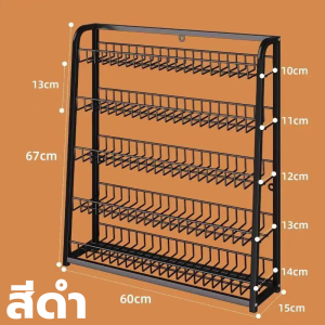 🔥 พร้อมส่งจากไทย!ชั้นขายของชำ 5 ชั้น ชั้นวางสินค้า ชั้นขายของ แบริ่งน้ำหนัก 100KG เหมาะสำหรับวางสินค้าหลากหลายประเภทในร้านค้า 67×60×15CM