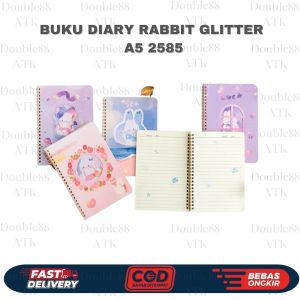 Buku Diary Rabbit 2585 Glitter A5