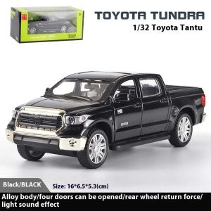 2026 1:32 Toyota Tundra Pickup Truck Off Road Alloy Diecast Model Hight Simulation Sond & Light Toy Gift For Friends Desktop Ornament