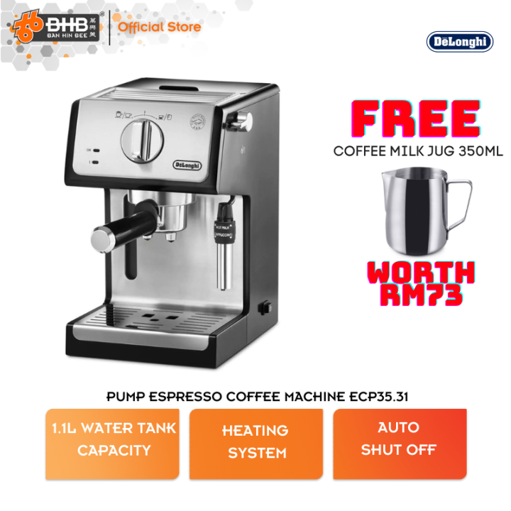 Delonghi ECP35.31 Pump Espresso Coffee Machine Thermoblock Technology ...