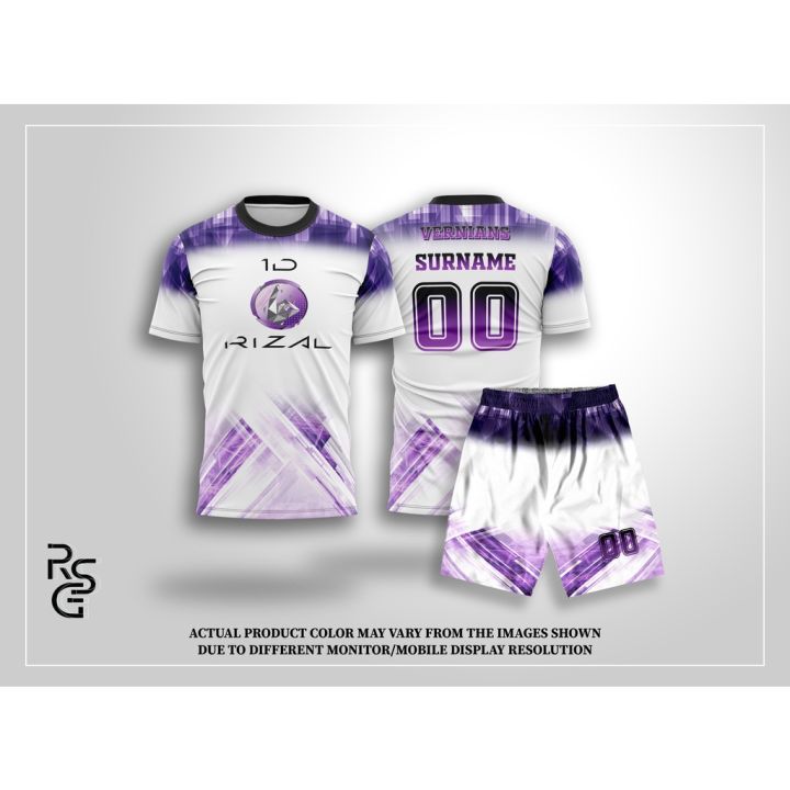 2023 Customized Jersey Full Sublimation White and Violet Lazada PH