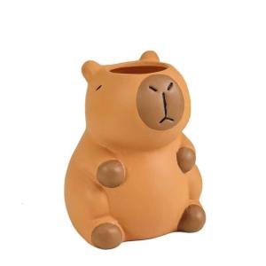 Animal Shaped Pencil Cup Desktop Pen Organiser Decorative Pencil Cup Enamel Rubber Pencil Container for Home Office