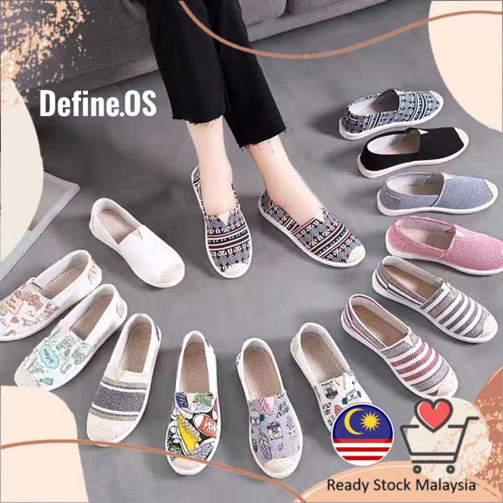 Kasut Perempuan/ Kasut Sarung Wanita WW-5001 Woman Casual Canvas