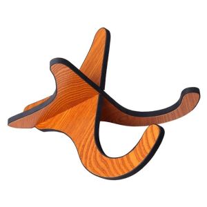KAWES  Wooden Foldable Holder Stand Collapsible Vertical  ukulele  Display Rack Musical Instrument Part