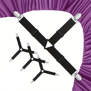 Hodeso Bed Sheet Clip Adjustable Bedsheet Garter Fastener Suspender Holder Strap Mattress Gripper
