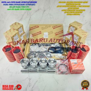 1PAKET KOMPLIT PAKING SET PISTON SET LINER SET RING SEHER 1SET STD STANDAR HINO DUTRO HT130 EURO4 EURO 4