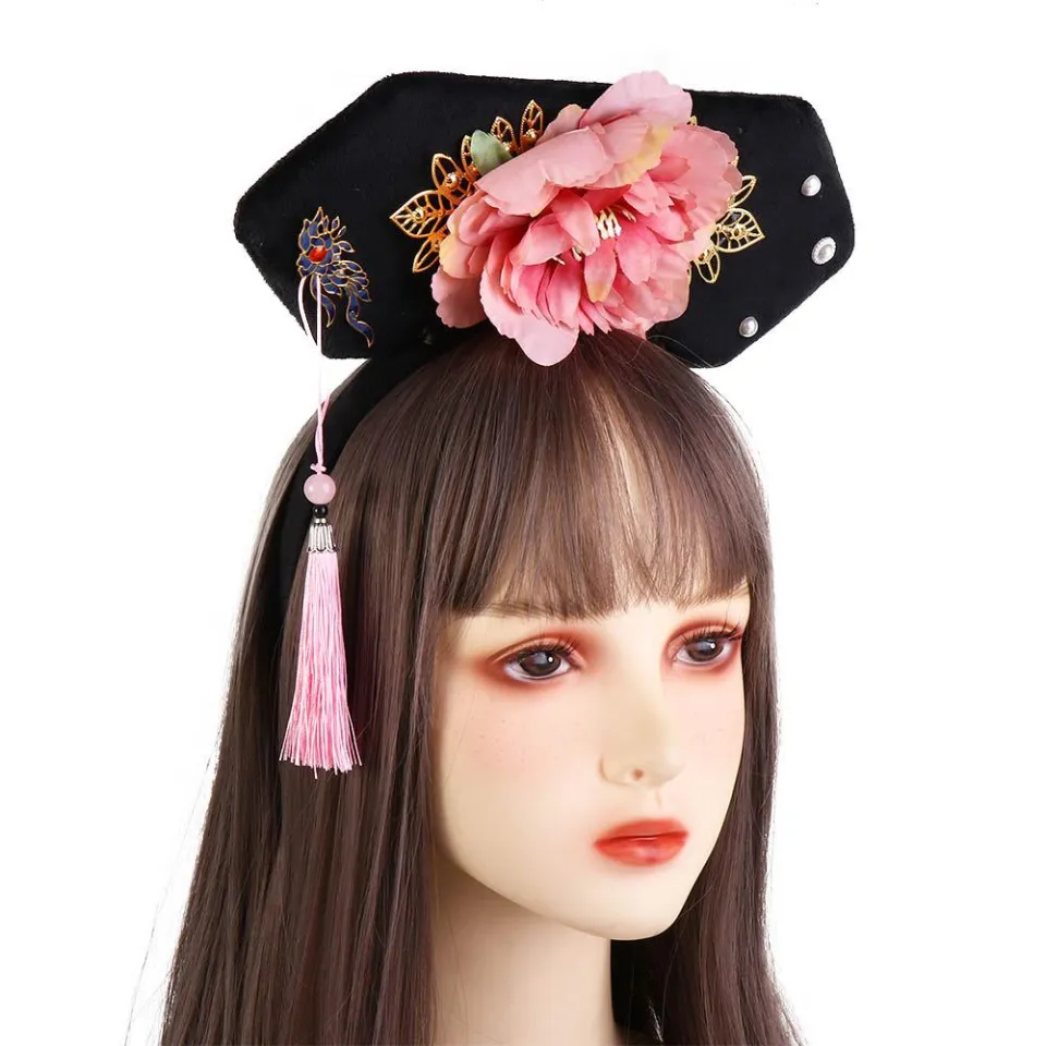 Chinese Princess Gege Headband Ancient Royal Flower Pearl Tassel Hair Band  Costume Cosplay Photograp | Fruugo AE