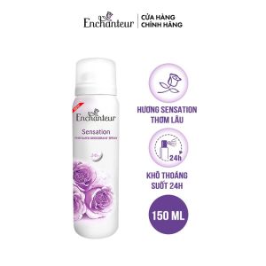 [ 4 TONE HƯƠNG HOA ] Xịt Khử Mùi 48H Enchanteur Hương Nước Hoa Delightful 150ml Perfumed Deodorant Spray 150ml