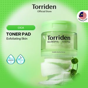 Torriden BALANCEFUL Centella Asiatica Toner Pad 60 Sheets Soothing & Oil-Control Toner Pads for Oily Acne-Prone Skin pH-Balanced