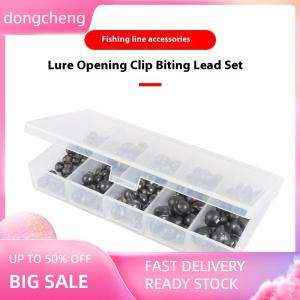 dongcheng 100 120Pcs Fishing Weights Kit Premium Split Shot Sinkers With 5 Versatile Sizes Round Removable Design Perfect For Freshwater