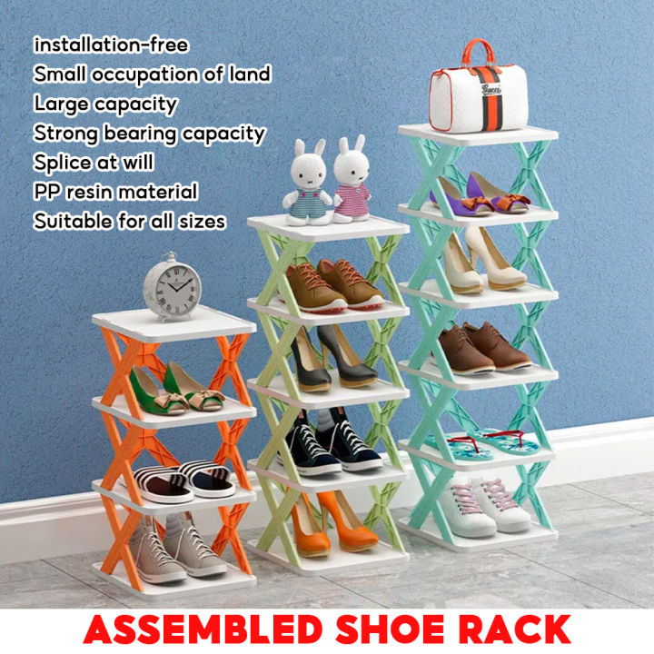 Shoe Rack Shoe Organisers Stackable Storage Shoes PP Plastic Box ...