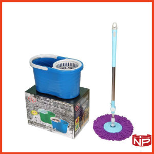 Bộ thùng lau nhà thông minh 360 độ - cây lau nhà inox bông Easy Mop