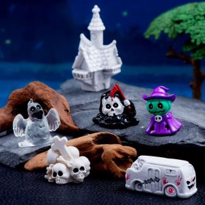 JAV5134 Resin Crafts Halloween Small Ornaments Micro Landscape Cartoon Ghost Festival Ornaments 10 Styles Mini Pumpkin Ornaments Halloween