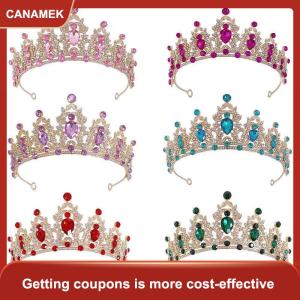 【CANAMEK 】 Luxury Elegant Princess Crown Hair Accessories Tiara For Women Party Rhinestone Wedding Bridal Crown New Head Jewelry