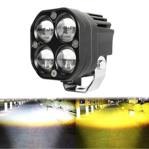 Super Bright 3 Inch Dual Color LED Spotlights 2000W Fog Lamp Headlight Waterproof For Motorcycle Truck Car SUV ATV 24V 12V
