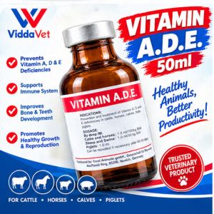 VITAMIN A.D.E. 50ML Pigs Calves Sheep Cattle Horse Vitamins Livestock Vitamins for Pigs Cattle Horses Sheep