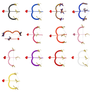 Lightweight Bow with Ribbon Wrapped Arrows for Cosplay And Themed Event Role Playing And Creative Props