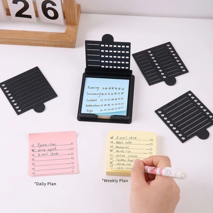 SRUNGNE Multi Purpose Sticky Note Holder Set 5IN1 with Template Notepad ...
